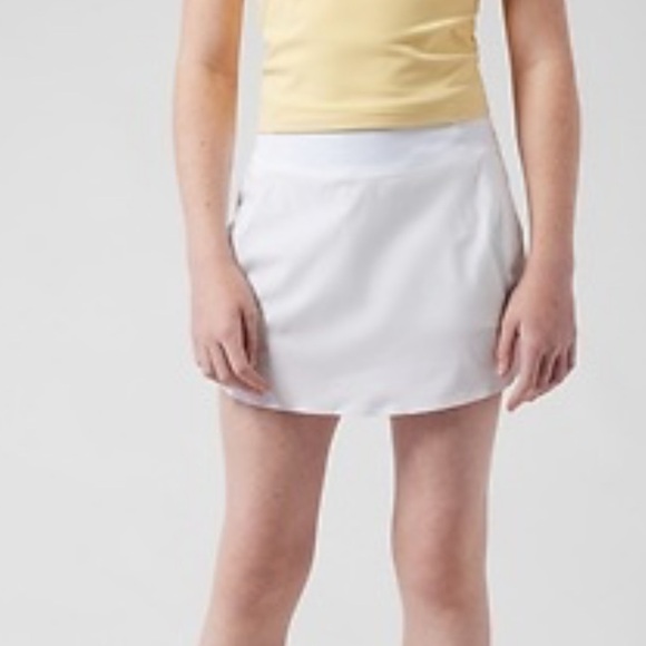 ATHLETA GIRL WHITE PLEATED BACK SKORT GIRLS XL - Picture 1 of 11